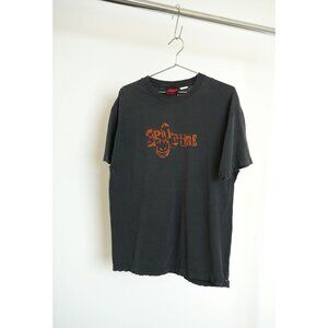 Vintage Spitfire Skateboard Wheels Logo Print Tee Shirt Black Men's